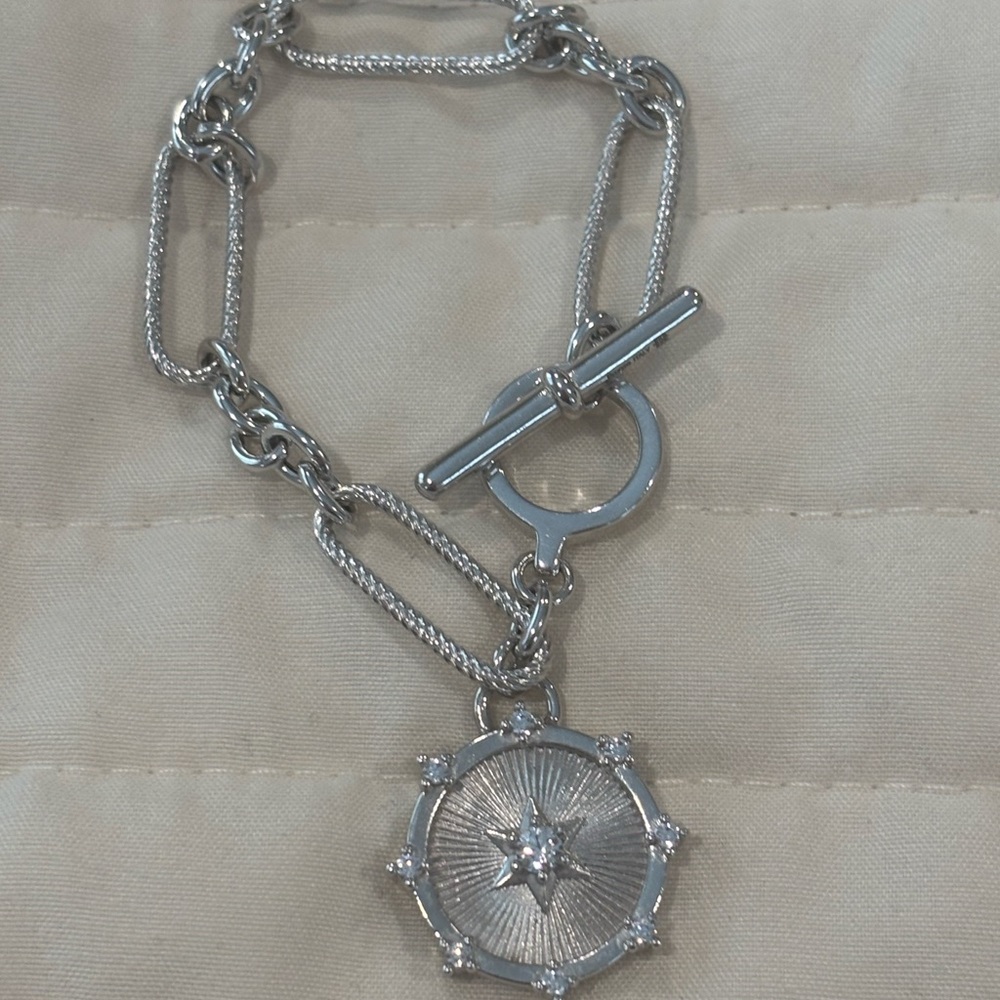 Lisa Robertson Bronzo Italy Elegant Silver Chain Bracelet - Picture 2 of 9